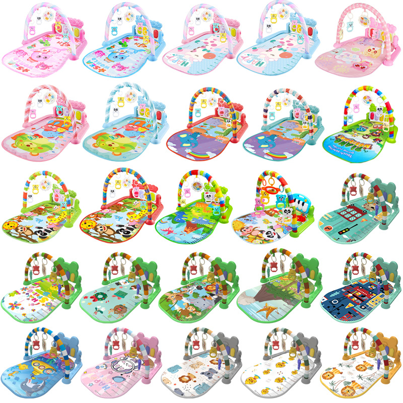 In stock cross-border popular baby pedal toy baby music fitness frame newborn 0-1 years old fitness equipment
