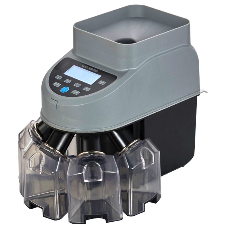 XD-1000 high-speed coin clearing machine can count the total amount of coins in many countries, RMB, NT dollars, Thai baht, etc.