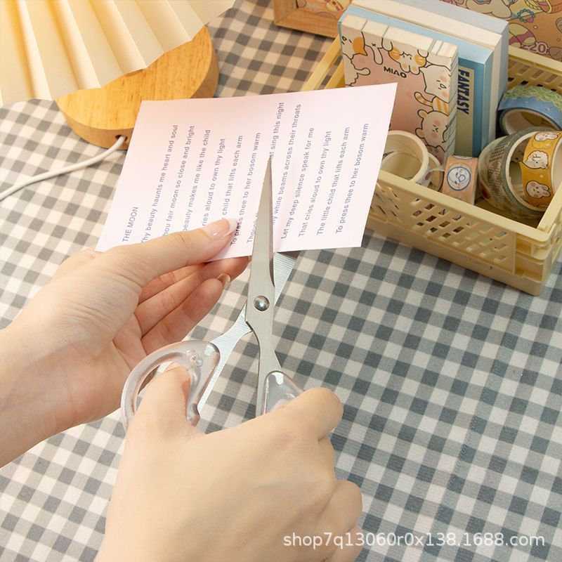 In-Stock Stainless Steel Household Scissors, Student Scissors, Portable Scissors, Student Safety Multifunctional Art Scissors Wholesale