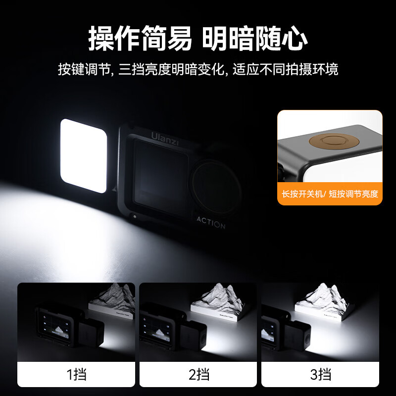 Ukrainezi Excellent Basket Lm18 Action3/4 Quick Release Mini Waterproof Fill Light Monochrome Warming Camera