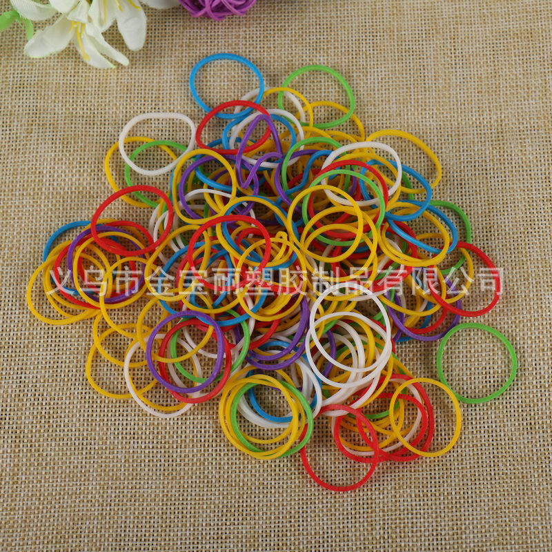 Цветная черная резинка для волос