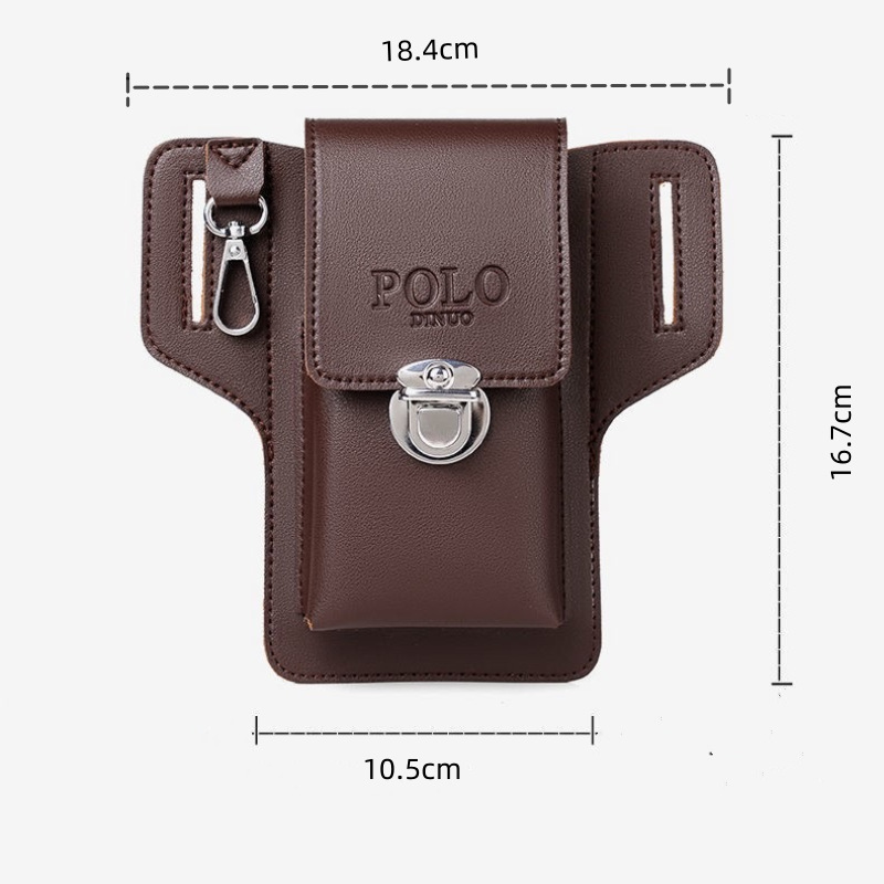 Cross-border new mobile phone bag upgrade men wear belt hanging key waist bag construction site work cigarette bag