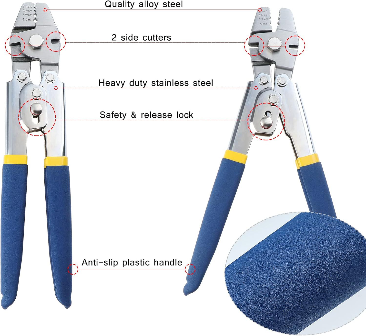 Knpwer 151 Stk Drahtseil Crimpwerkzeug,Draht Crimpzange Zum