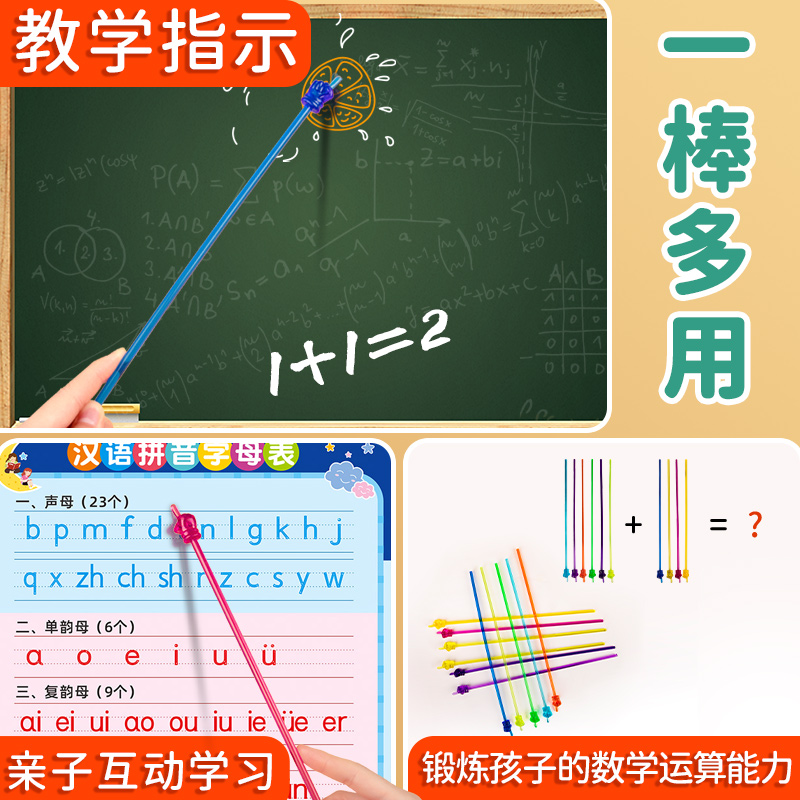 Teaching Stick Children's Reading Finger Reading Stick Reading Silicone Pointer Teacher Teacher Blackboard Class Artifact Special Teaching Stick