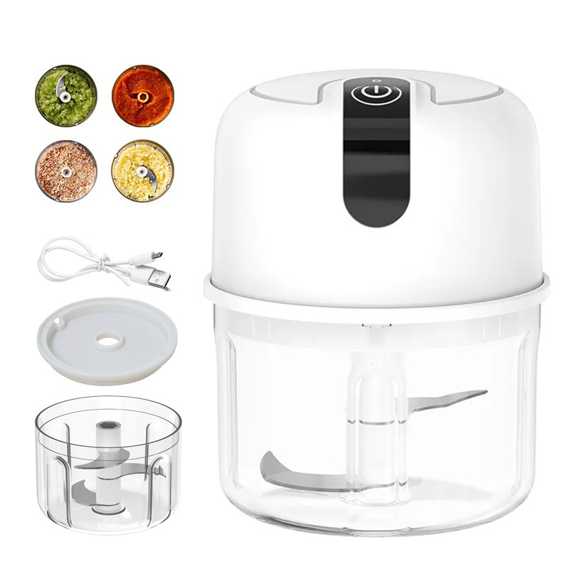 Dropshipping Large-Capacity Wireless Electric Multi-Function Garlic Mincer, Minced Meat, Minced Meat, Stuffed Food Supplement Garlic Mincer