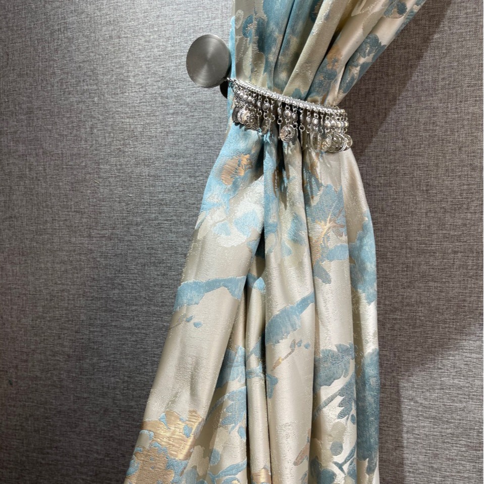 New Chinese Style Light Luxury American Style Curtain Silk Fabric Bamboo Jacquard Precision Twip Cloth Smoother Cheongsam Hanfu Fabric