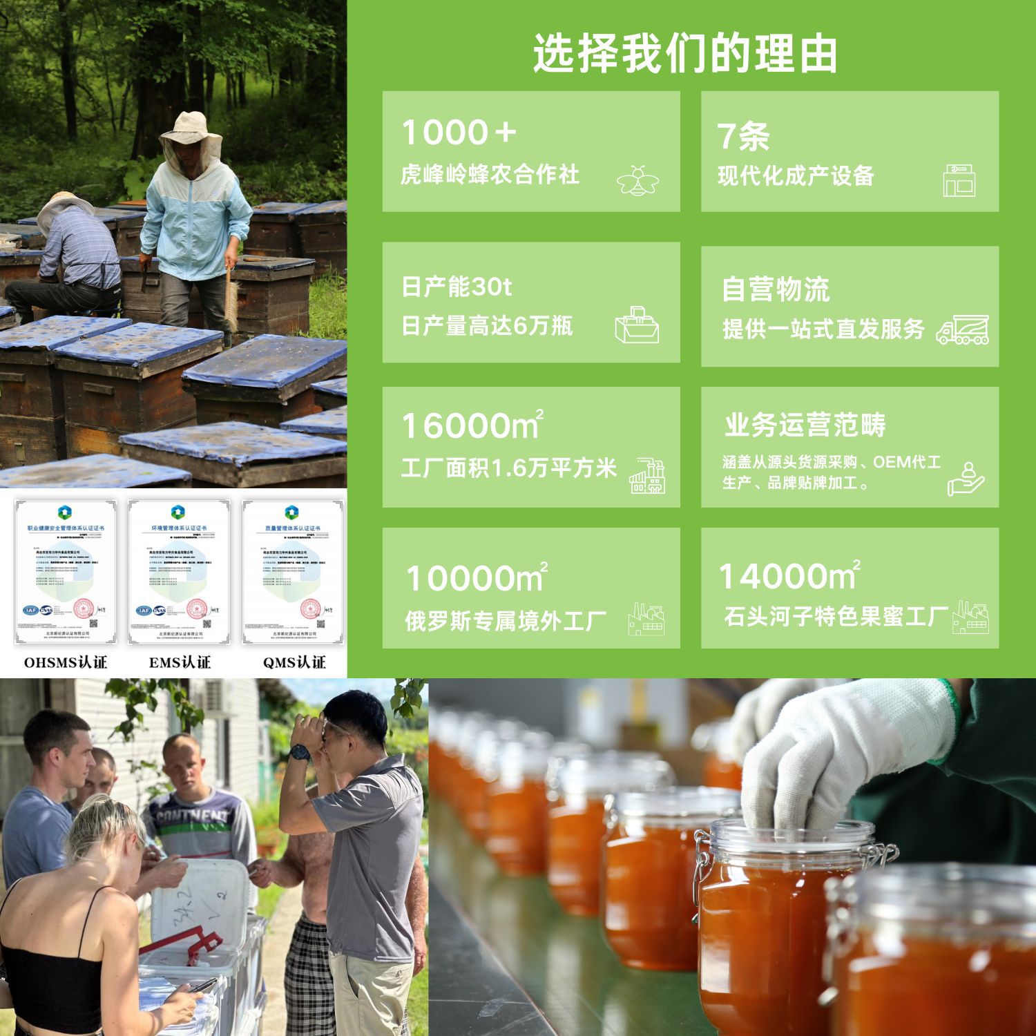 Hufengling Russian Honey Wholesale Tilia Honey 1000r Snap Bottle Large in stock OEM Customized Wholesale