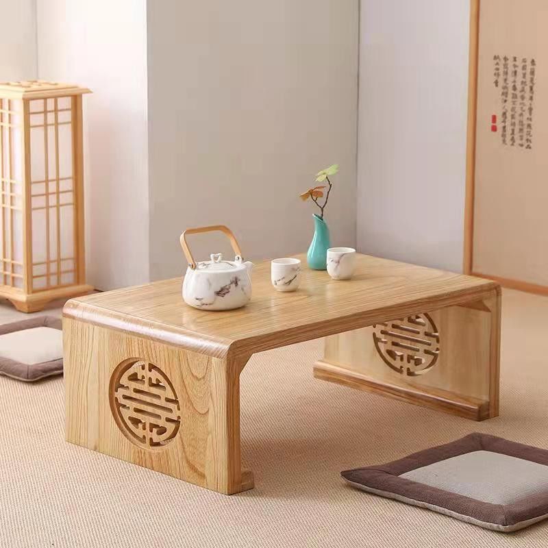 Tatami Small Table Coffee Table Solid Wood Japanese-Style Kang Table Bay Window Table Low Table Simple Floor Table National Study Table