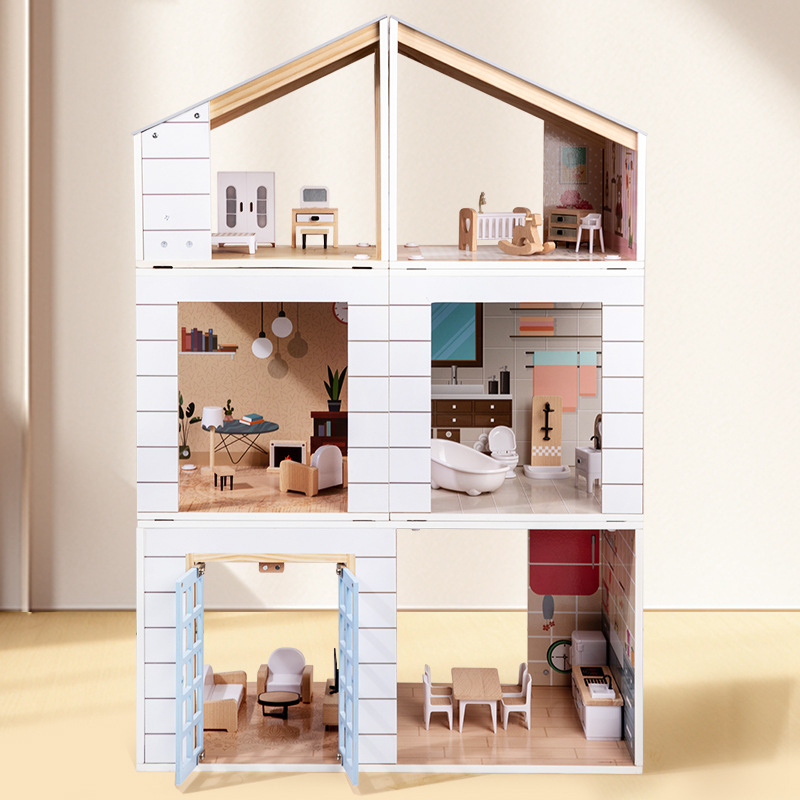 Cross-border Module Doll House Educational Villa Children's Play House Cross-border Doll Toy Simulation Children's Toy House