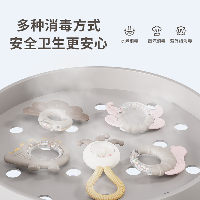 Baby Toys 0 to 1 Year Old Baby Comfort Doll Newborn Hand Rattle Full Moon Set 100-Day Gift Music