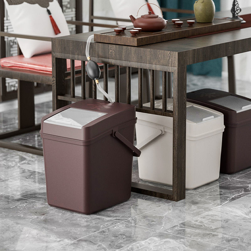 Tea Bucket, Tea Dregs Bucket, Tea Bucket, Dry and Wet Separation Trash Can, Two-In-One Office Tea Set, Waste Water Bucket, Household