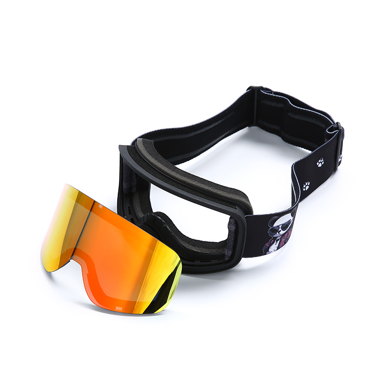 Comprehensive True Film Ski Glasses Revo Double-Layer Anti-Fog Goggles Snow Goggles Can Be Clipped Myopia/Hx35 Kidsren