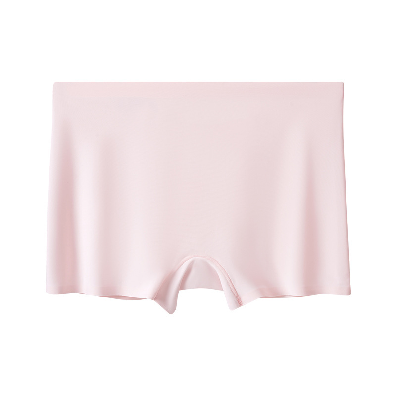 One-piece Seamless Ice Silk Boxer Safety Pants Women's Anti-walking Leggings Summer plus size Mid-waist Women's Boxer Panties