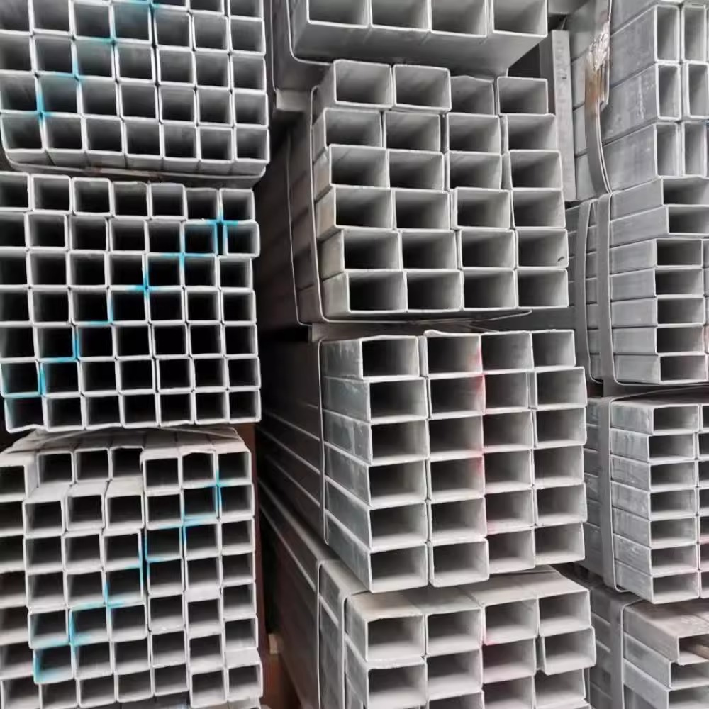 Zinc-Aluminum-Magnesium Square Tube 6m Long Rectangular Tube Zinc-Aluminum-Magnesium Square Tube for Curtain Walls Galvanized Magnesium-Aluminum Square Tube for Photovoltaic Projects