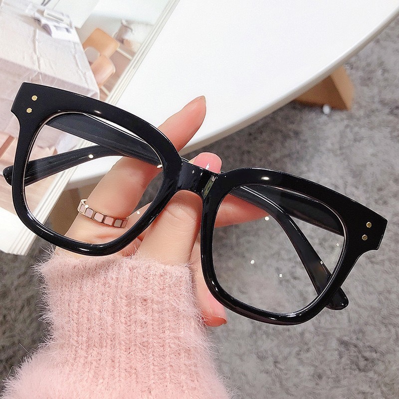New Anti-Blue Light V Brand Glasses for Women, Unisex Plain Glasses, Trendy Korean Fashion Retro Eyeglass Frames Wholesale