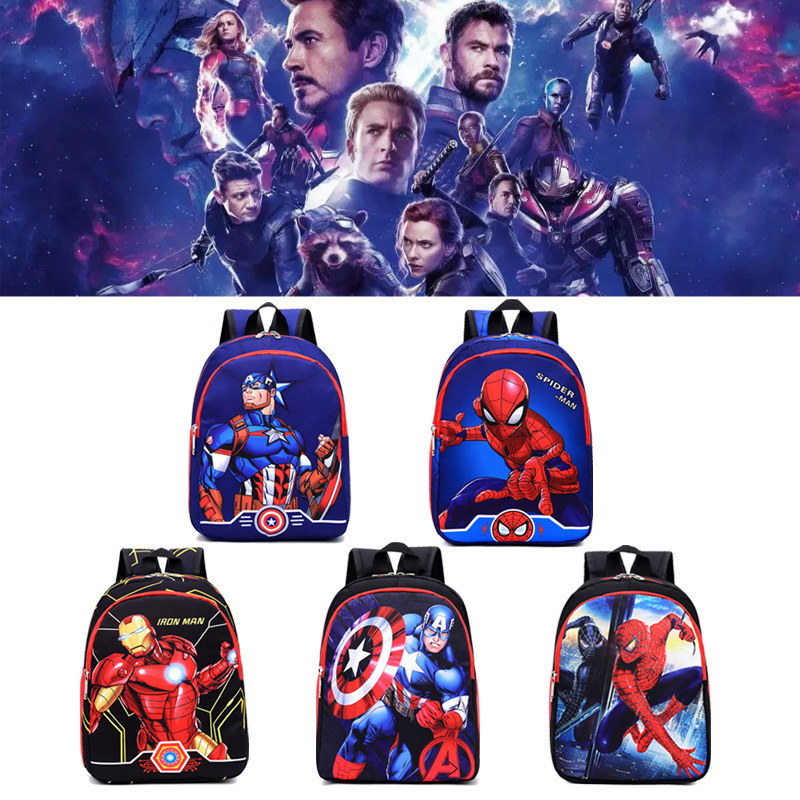 Wholesale Children's Schoolbag Spider Backpack Burden Reduction Kindergarten Iron Man Backpack Foreign Trade Backpack