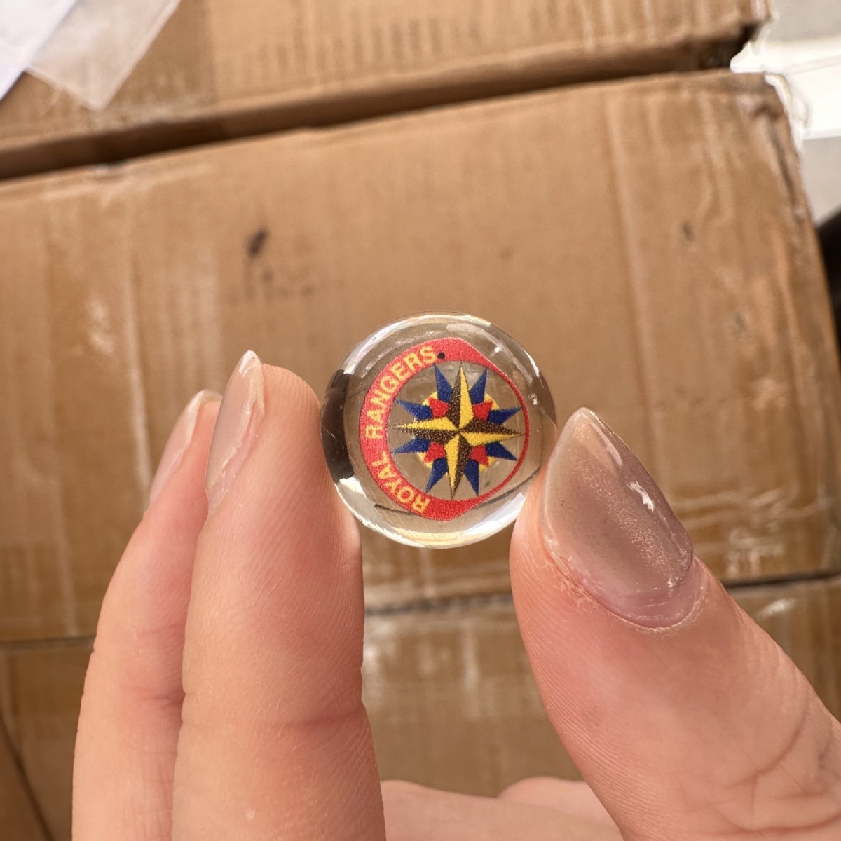 Custom pattern Amazon hot sale decal glass ball optional with cartoon pattern glass marbles sticker ball