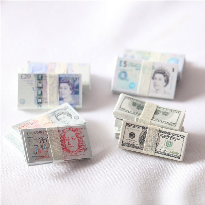 Dollhouse pocket props [mini miniature model simulation banknotes] BJD accessories doll house food play