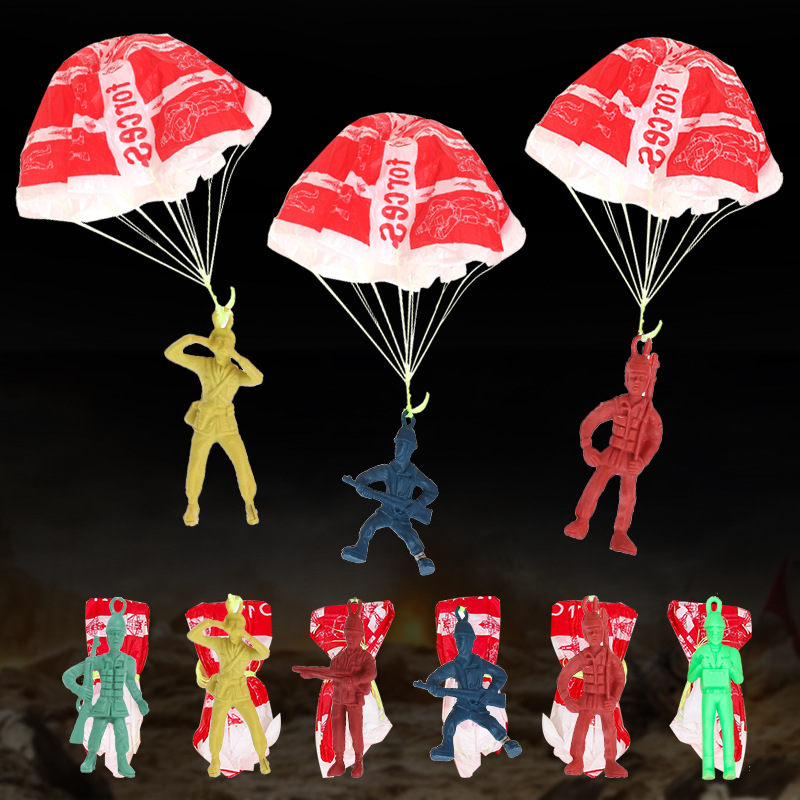 New Skydiving Soldier Childhood Toys Nostalgic Street Stall Toys Creative Parachute Soldier Wholesale New and Unique