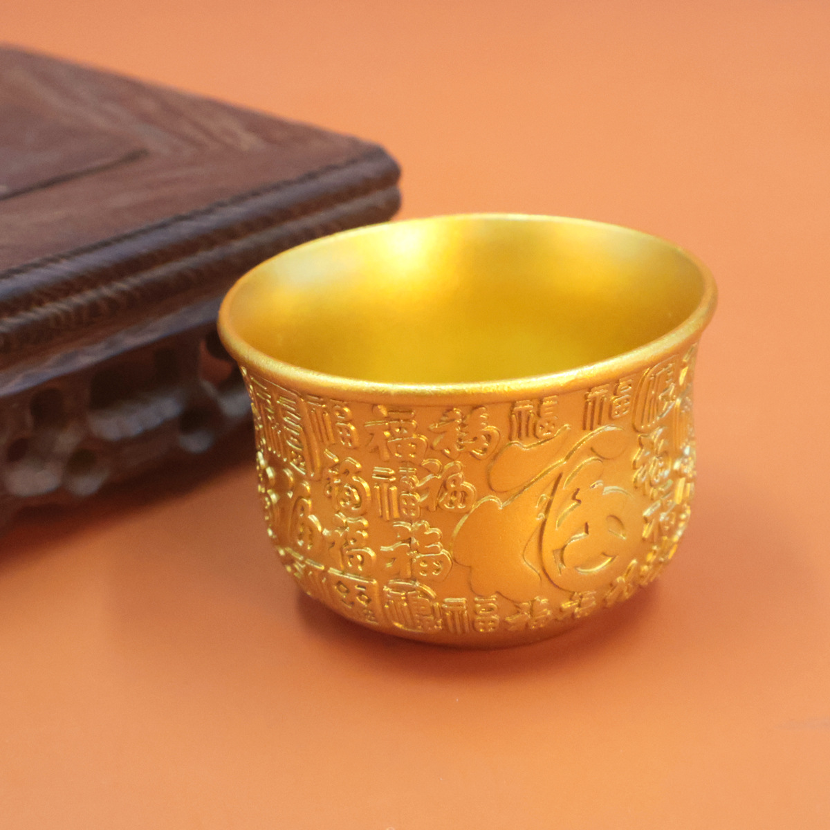 Home Worship Tea Cup for Offering the God of Wealth to Rite Buddha and Baifu Cup Water Supply Bowl Seven for Eight for Wealth and Wine Cup