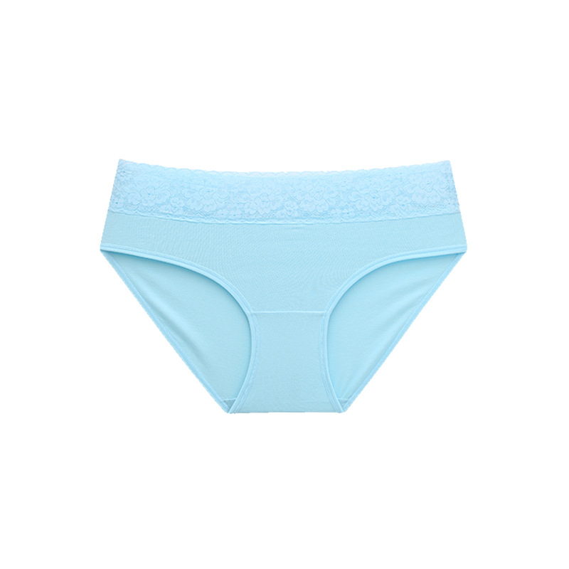 European and American high waist lace underwear women's large size breathable soft sexy cotton Women's boxer underwear foreign trade Wholesale