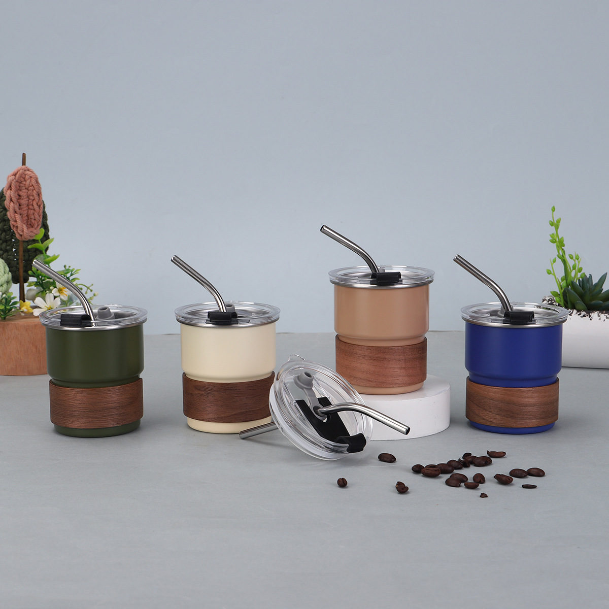 New 304 Stainless Steel Mini Small Wine Glass Single Layer Curled Anti-scalding Thermos Cup Outdoor Camping Picnic Water Cup