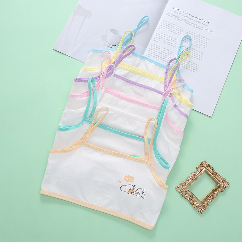 Хлопковое нижнее белье для девочек, маленькая майка для девочек начальной школы 10 лет, обертывание груди для детей 9-12 лет