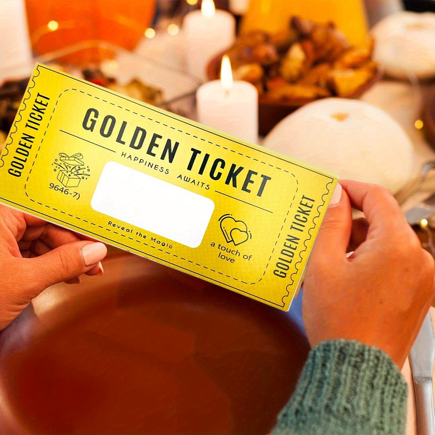 Amazon's Hottest Gold Ticket Scratch-Off Custom Fun Coupon Greeting Card DIY Creative Gift Card