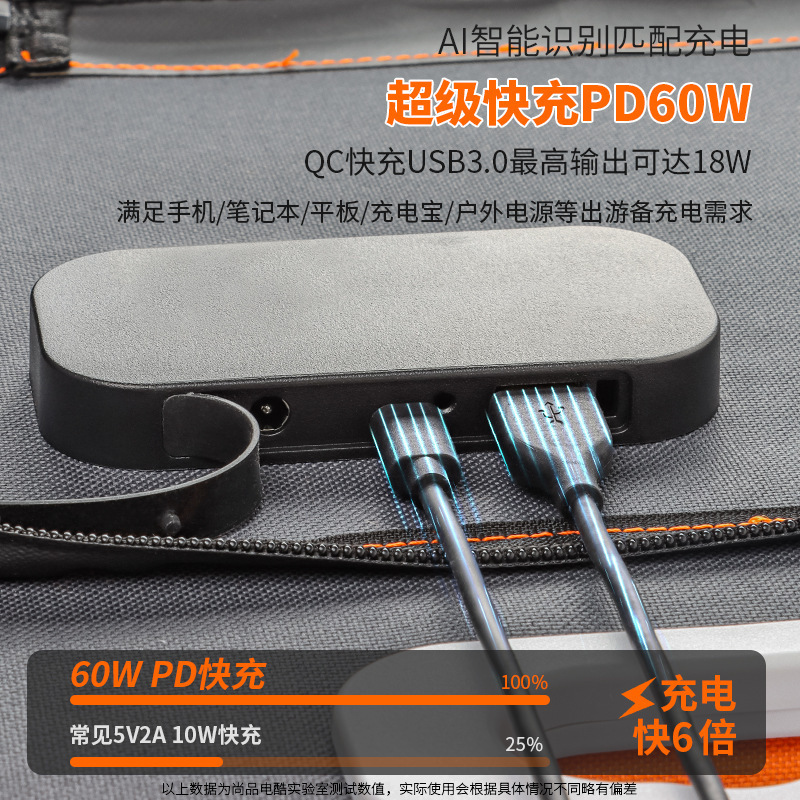 Solar Foldableing Bag 100W18V Solar Panel Monocrystalline Silicon Solar Photovoltaic Panel Foldableing Panel