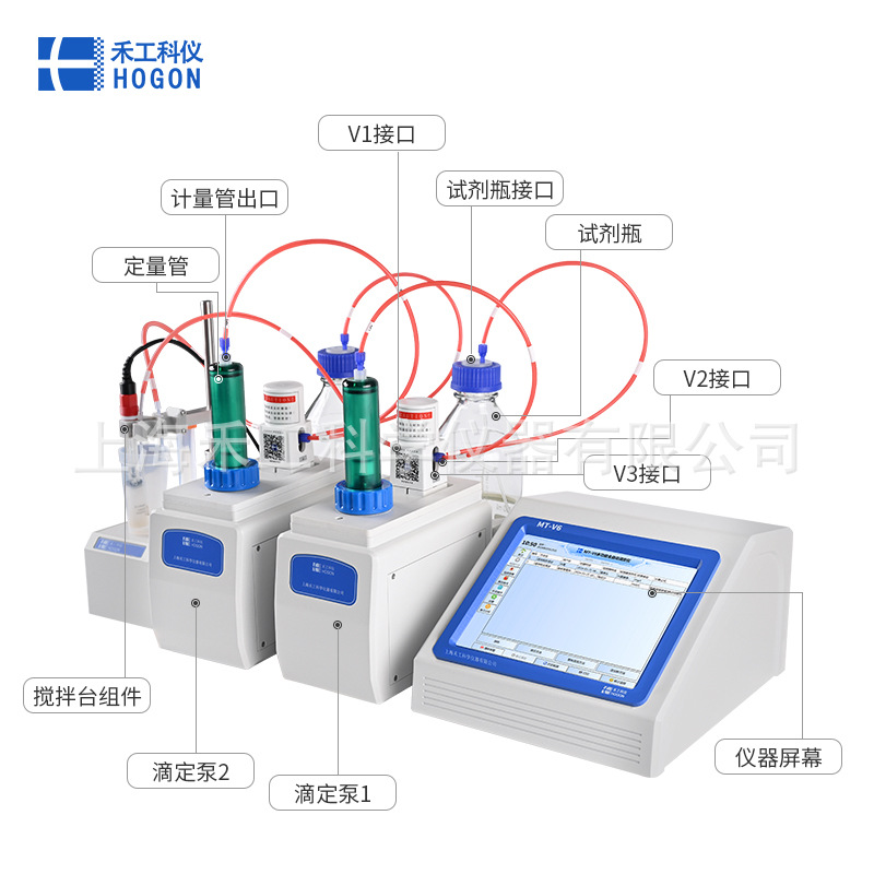 Multi-Channel Potentiometric Titrator Mt-V6 - Shanghai Hegong Instrument Manufacturer