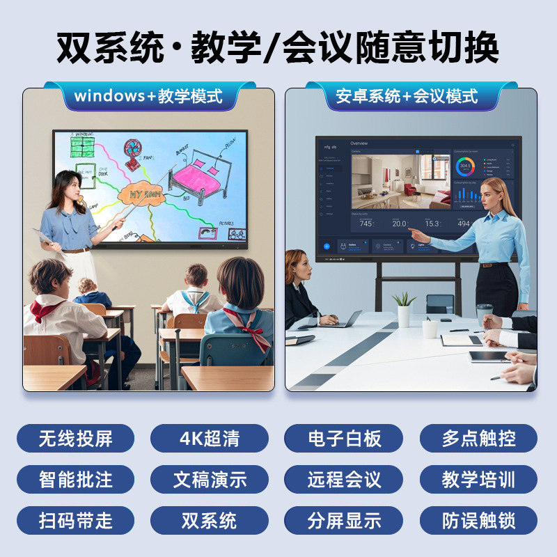 Lifan 55/65/ 75inch Multimedia Teaching All-In-One Machine Touch Screen Kindergarten Touch Conference Tablet Display