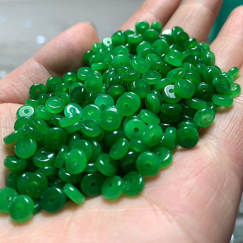 6mm Yellow, White and Green Three-Colorful Bama Jade Abacus Beads Loose Beads DIY Accessories Manufacturer Supplies Large Quantity and Excellent Price