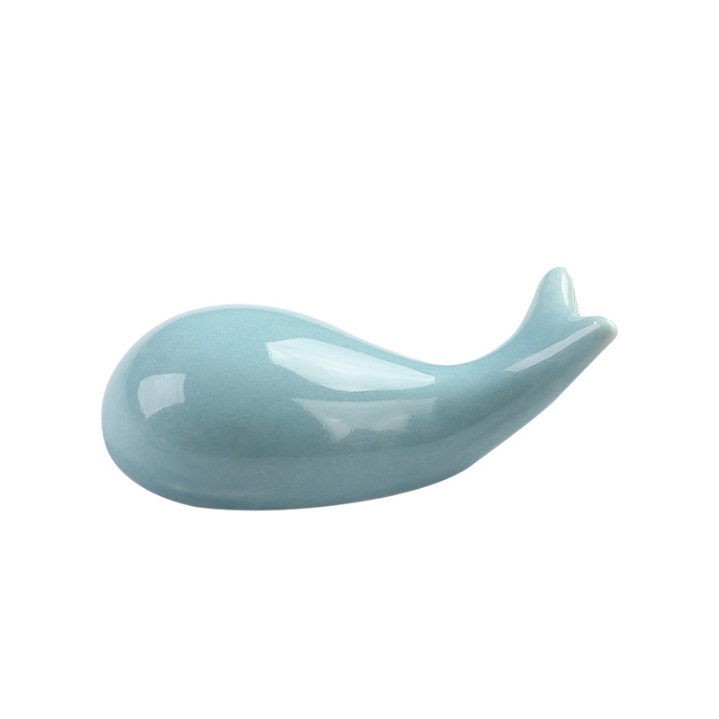 Cute Cartoon Japanese Style Small Whale Ceramic Chopsticks Holder Chopsticks Holder Dolphin Hotel Tableware Home Creative Ornaments Fragrant Insert