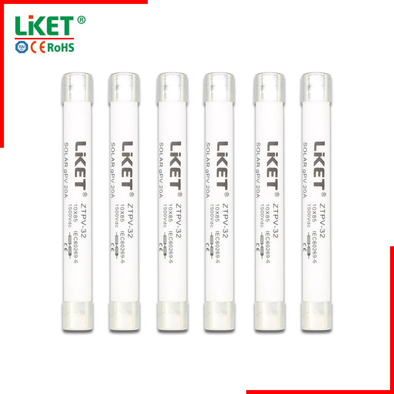 Solar PV special DC fuse DC1500V fuse tube 10*85 2-32A melt TUV CE