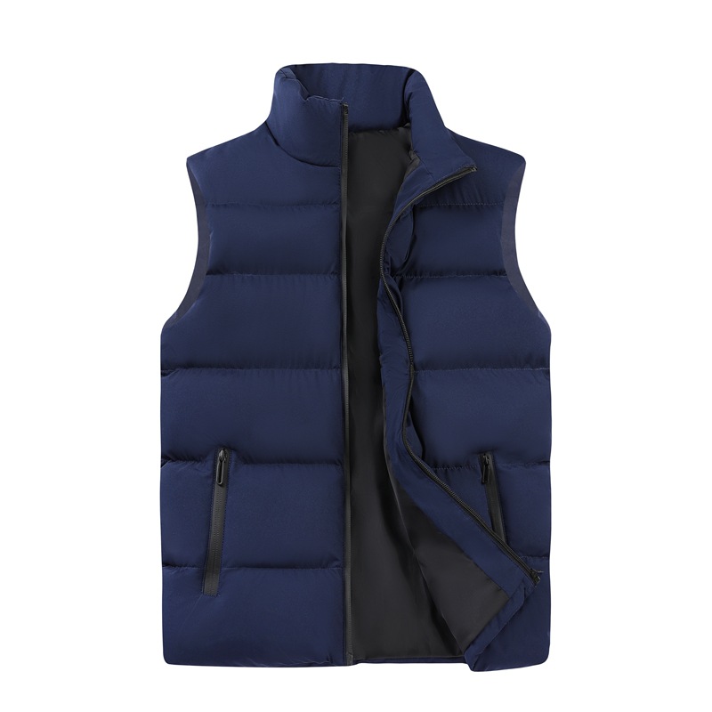Vest Men's Autumn and Winter New down Cotton Vest Men's Casual Loose Plus Fat Large Size Vest Jacket for Men