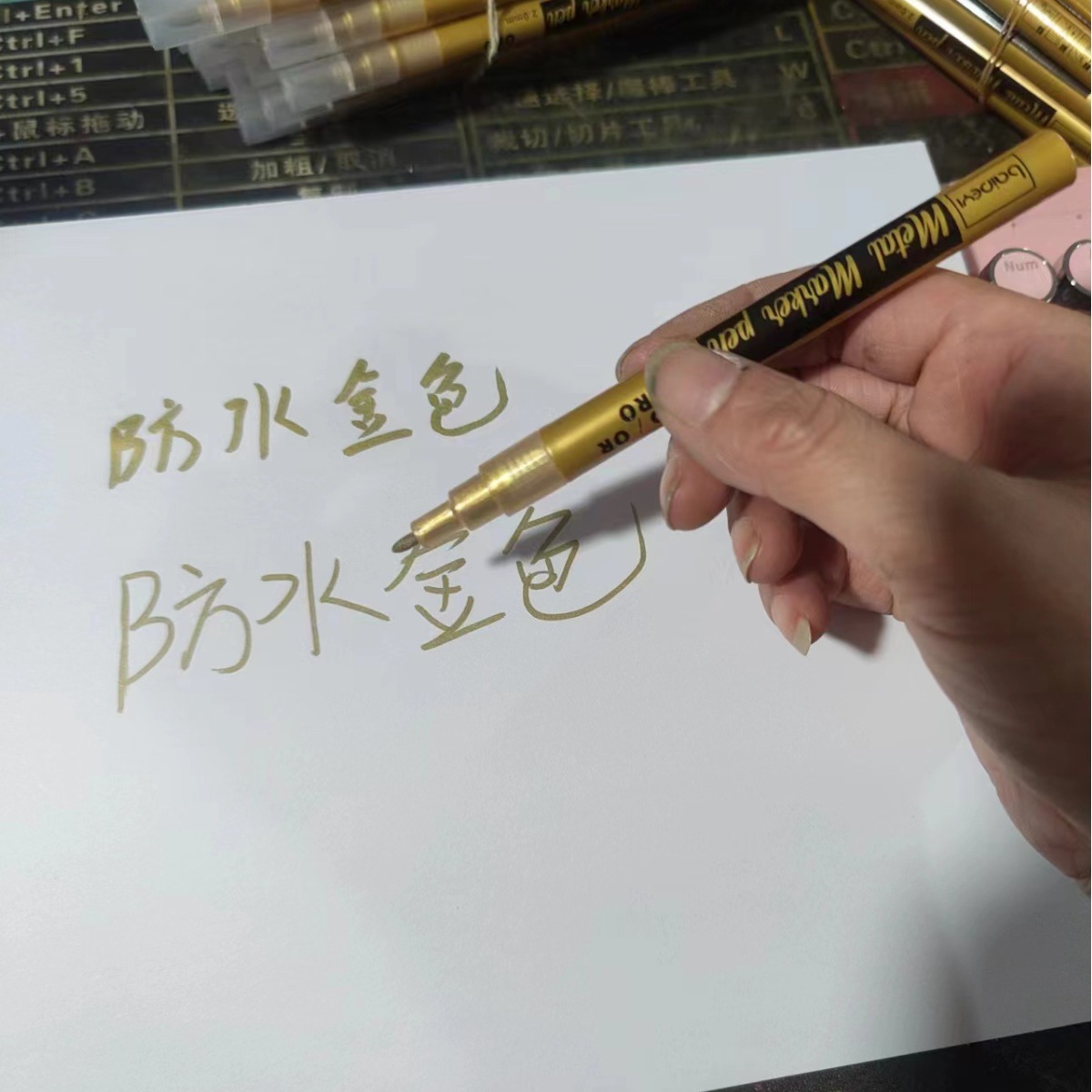 Металлический маркер для краски с большой головкой водорастворимый цветной маркер