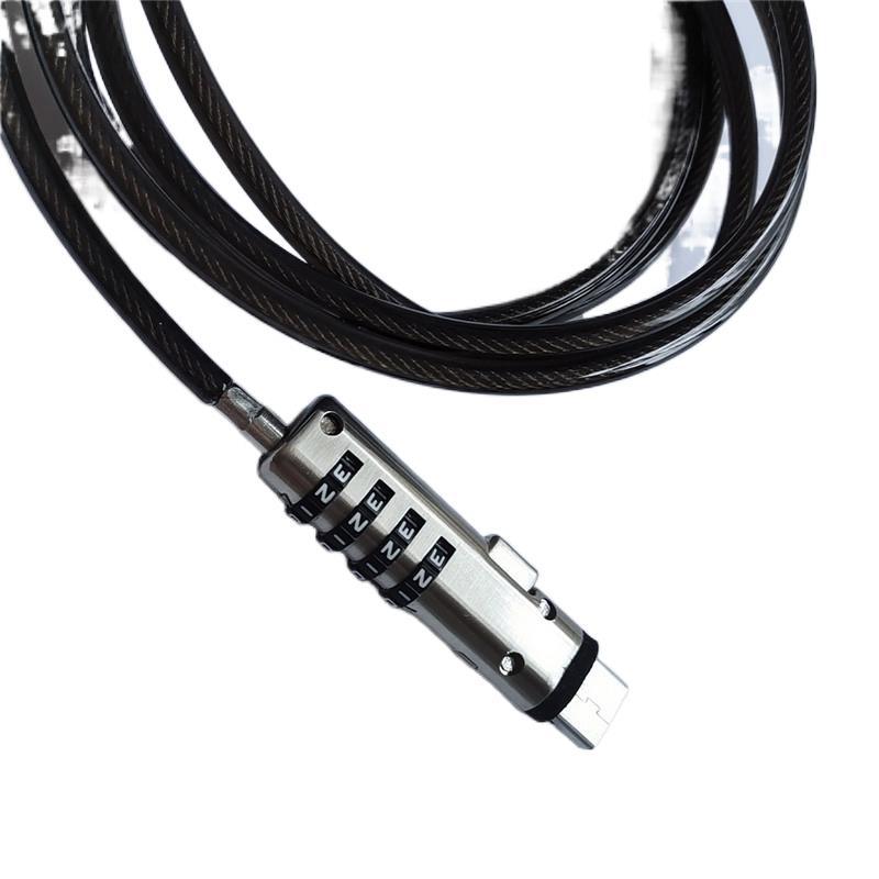 Laptop Opening Computer Lock USB Password Anti-Theft Lock 4-Digit Metal Universal Lock 2m Bold 5.0 Steel