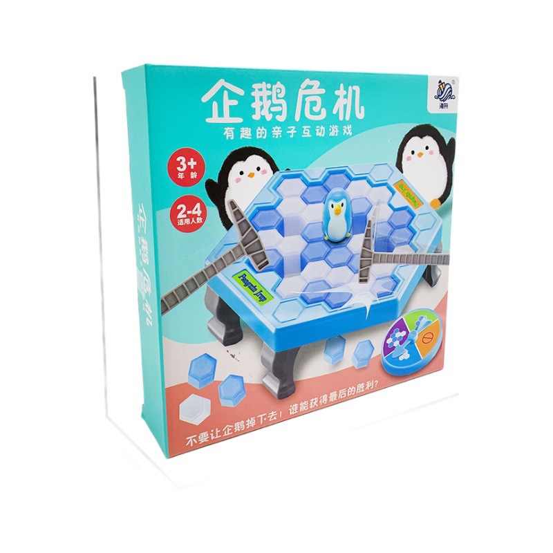 Children's Desktop Game Penguin Ice Breaking Double Hammer Knocking Music Educational PK Parent-Child Interactive Toys Kindergarten Gifts