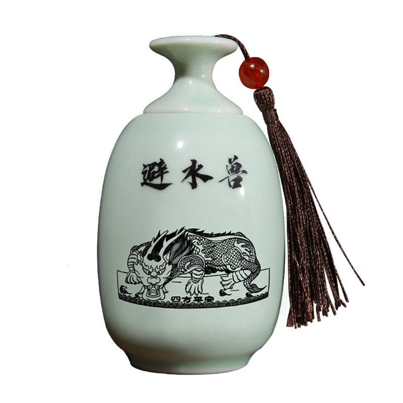 Water beast bottle bathroom northwest corner decoration Lotus carp bottle ceramic crafts factory wholesale water beast bottle