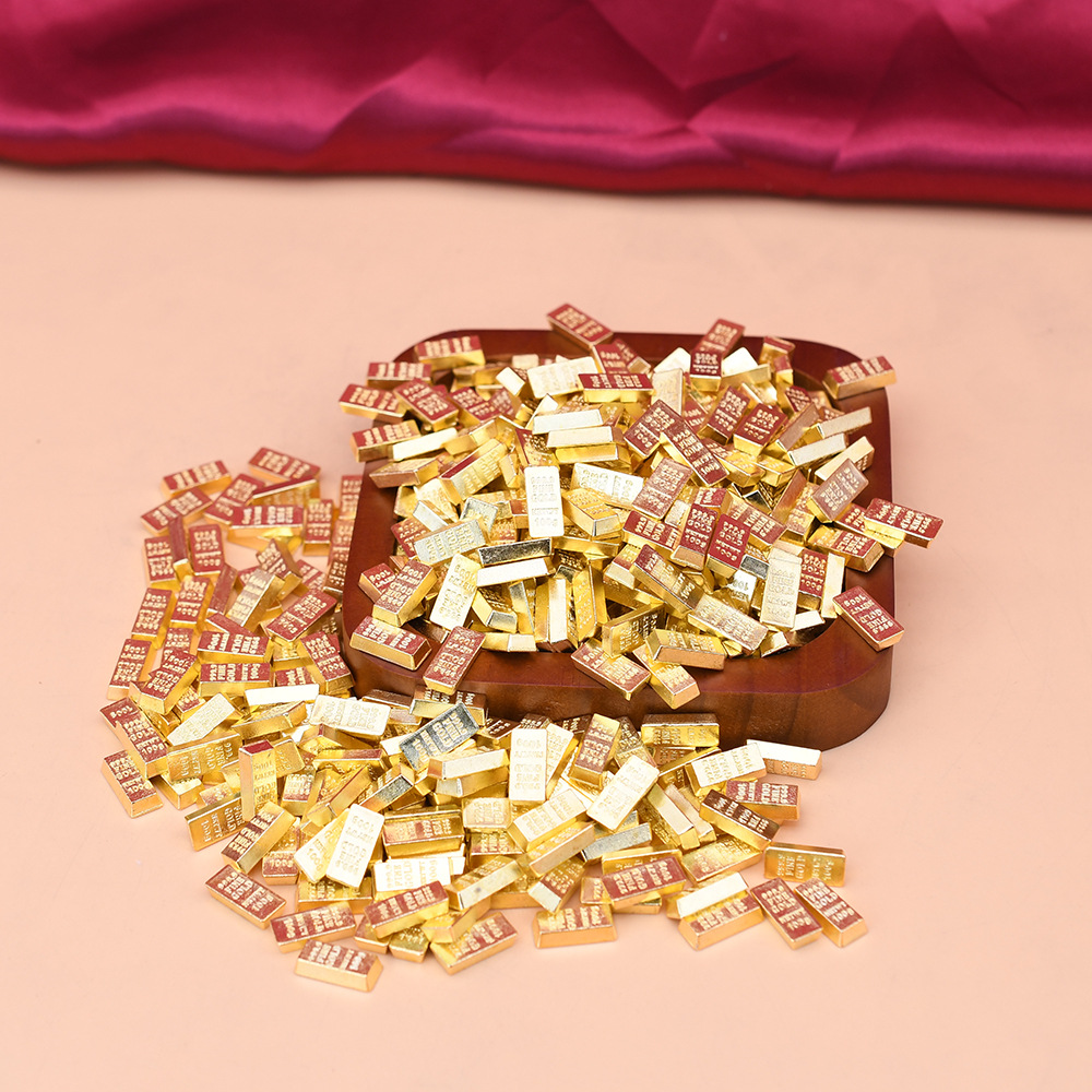 Creative Bric Alloy Ornaments Mini Thickened Small Gold Bits Lucking Gold Balls Opening and Moving Wedding Gifts Home Decoration