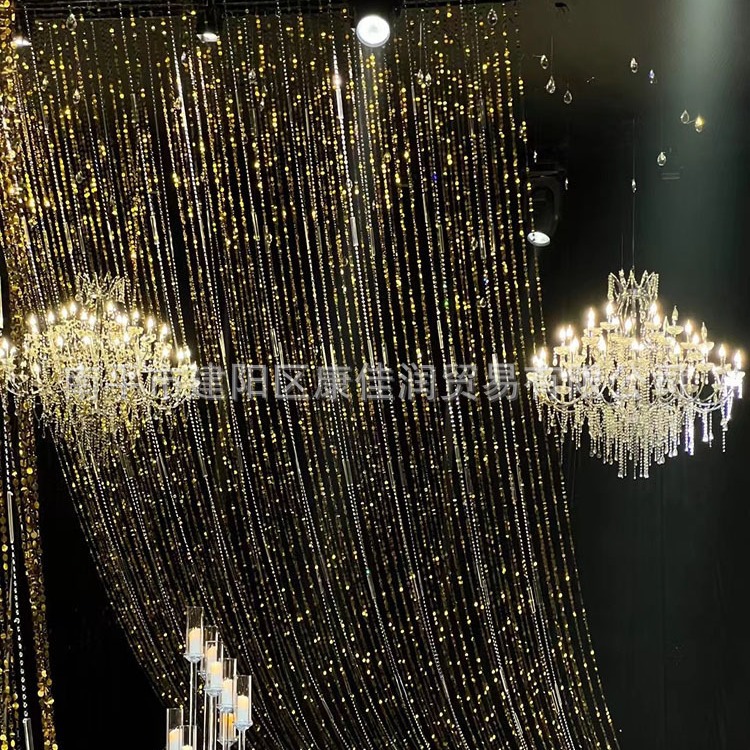 Full 2cm Sequin Curtain Wedding Decoration Sequin String Silver Gold Laser Gold Silver Small Sequin Curtain Bead Curtain
