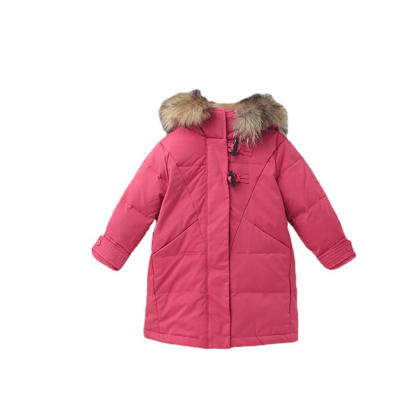 Children's down jacket long children's down jacket double-sided down jacket for boys and girls Jiangxi manufacturers wholesale