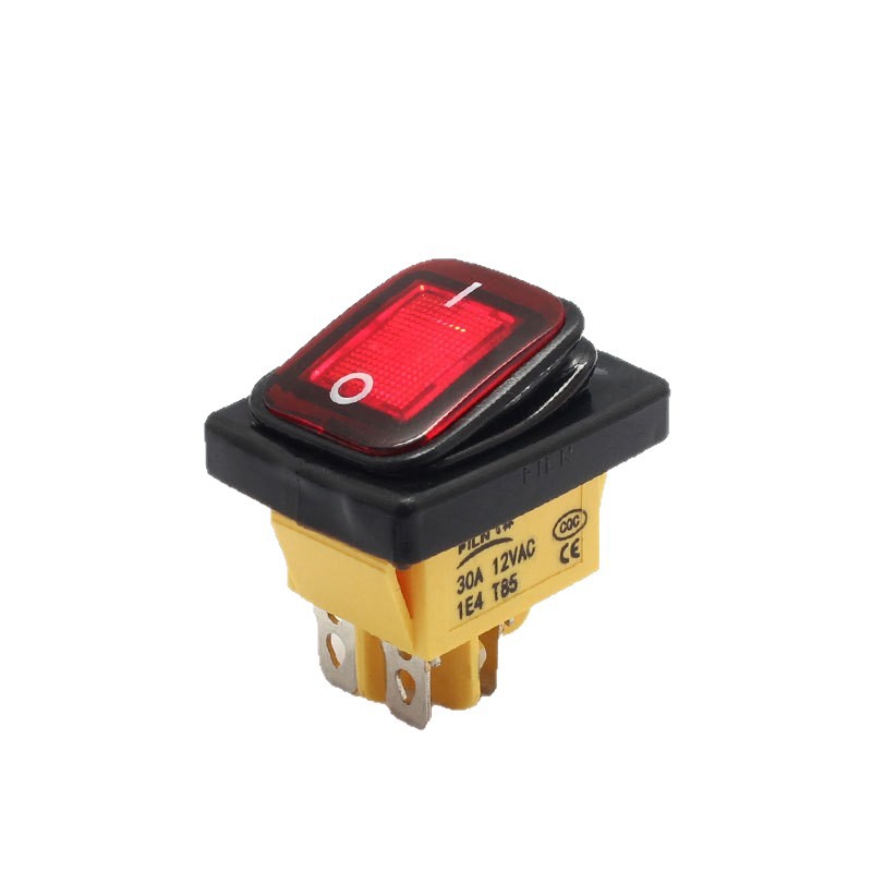 Waterproof and Dustproof Ship-Shaped Switch with Light Cleaning Machine Disinfection Cabinet Freezer Car Washing Machine Humidifier Power Switch