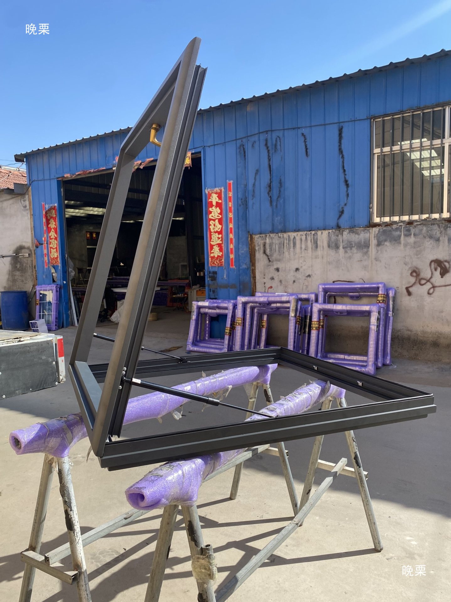 Aluminum Alloy Electric Skylight for Sloped Flat Roof, Skylight Cover for Sunroom, Attic, Light Well, Basement, Thickened