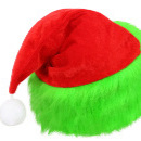 in stock new European and American Christmas ornaments adult green hair shoes pie wholesale Grinch green hair monster