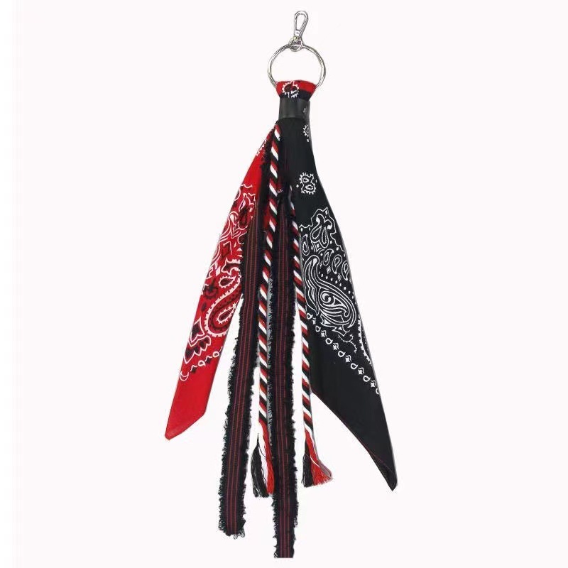 Hiphop Hip-Hop Pants Scarf Cashew Flower Square Scarf Street Men's and Women's Pants Chain Scarf National Fashion Scarf Belt Hanging Pants Hanging Decoration