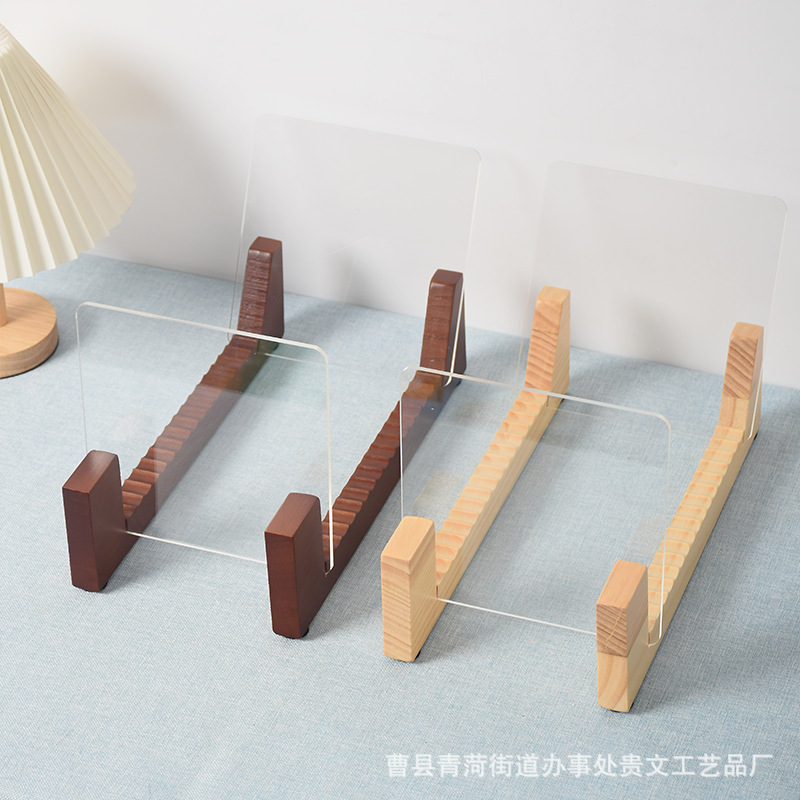 Многофункциональный настольный стенд для альбомов, из массива дерева, для виниловых и CD записей