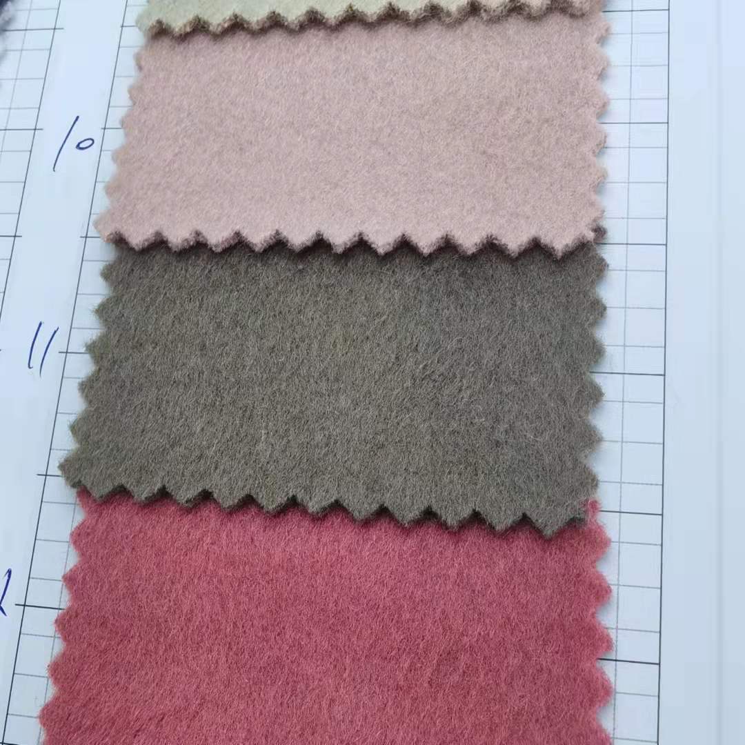 Korean and Japanese double-sided velvet cloth women's woolen coat double-sided tweed trench coat fabric from stock