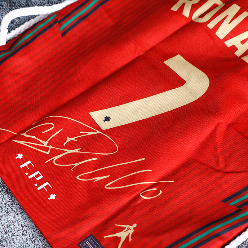 Euro 2024 Football C Romesy Neymar Backpack Fans Shoe Bag Bundle Pocket Double Shoulder Drawstring Storage Bag