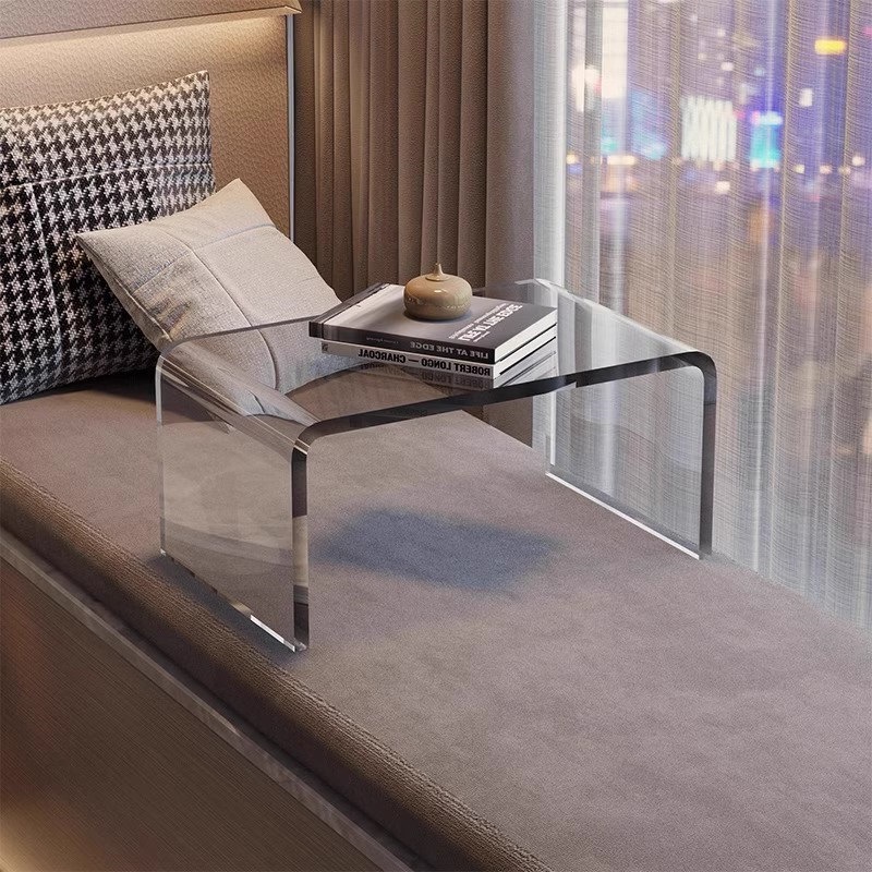 Acrylic Bay Window Bed Small Table Mobile Tatami Tea Table Low Table Simple Corner Coffee Table Living Room Home